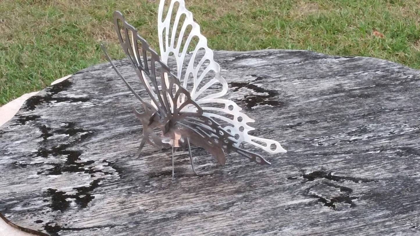 Butterfly Garden Art, Outdoor Yard Art, Garden Art, Garden Sculpture, Metal Butterfly, Butterfly Yard Art, 3D Metal Art, 3D Butterfly