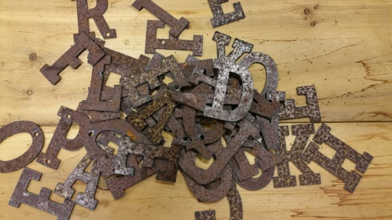 Rustic Metal Letters, Rustic Metal Numbers, DIY Projects, DIY Signs, Teacher Gifts, Custom Address, House Numbers, Steel Numbers